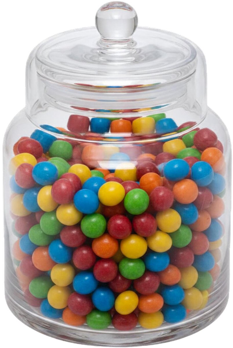 5Five luxe voorraadpot Candymaster - snoeppot - glas - met deksel - 1.2 liter - voorraadpot - bewaarpot - 13 x 17 cm