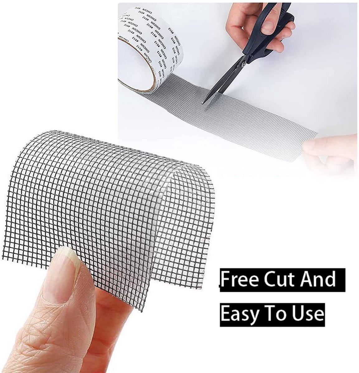 Raamscherm Reparatieset - Transparant - 5 cm x 200 cm - Duurzaam Glasvezelmateriaal - Voor Raam- en Deurschermen