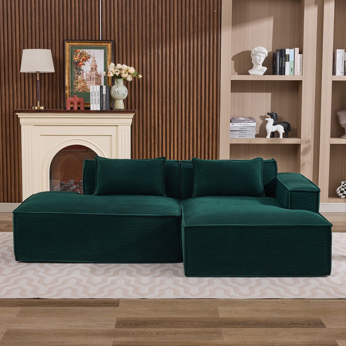 Stoffen 3-zitsbank 235 cm met pocketvering - Compact en onderhoudsvriendelijk - Geschikt voor kleine woonkamer en appartement - Grijs - Inclusief 2 kussens - Vuilafstotende bekleding en hoogwaardig schuim