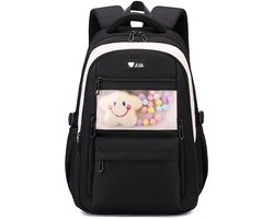 Rugzak - 1 stuks - Outdoor Rugzak - Schooltas - Rugzakken met grote capaciteit voor Meisjes en Jongens - Student Schooltas -Waterdicht - 34 Liter - 15.6 inch laptopvak - Voor Reizen, School, Woon-Werkverkeer - Oxford-stof - Zwart