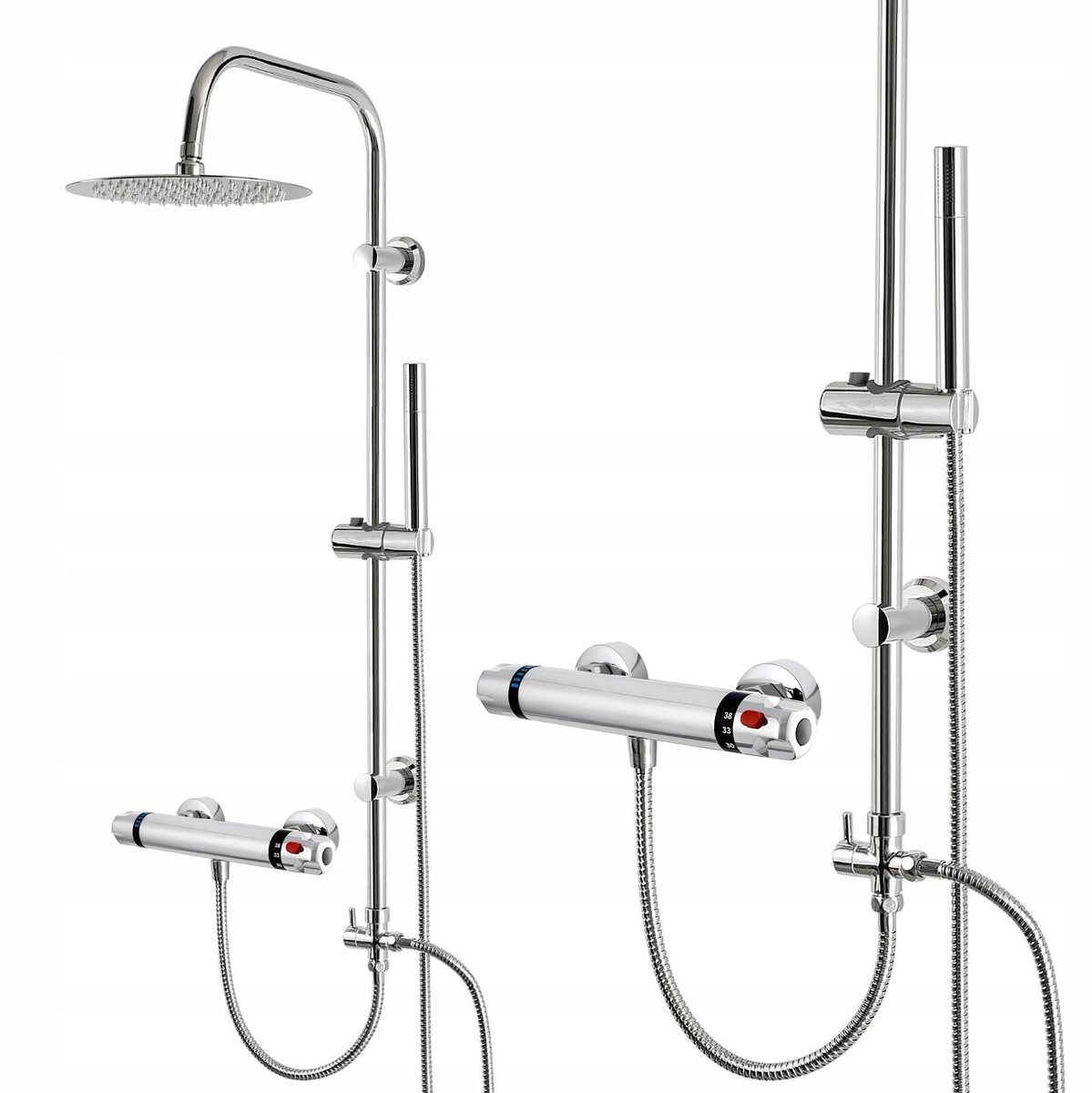 Douchekolom INEA met Thermostatische Kraan en 25cm Rainshower