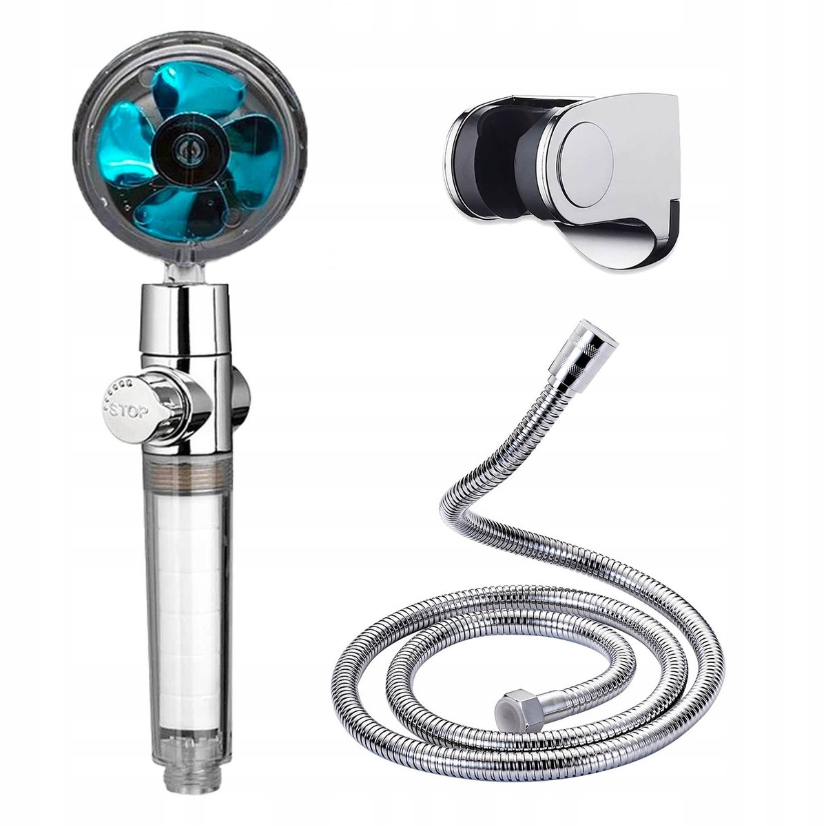 Merkloos Doucheset met Handdouche, Slang en Houder - Turbo & Eco Functies