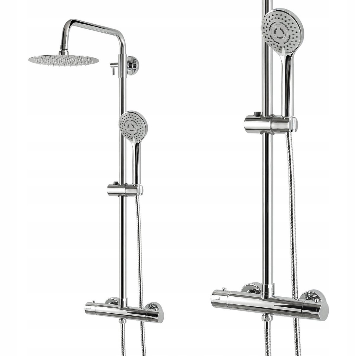 INEA Douchekolom met Thermostaatkraan & 20cm Rainshower - Chroom