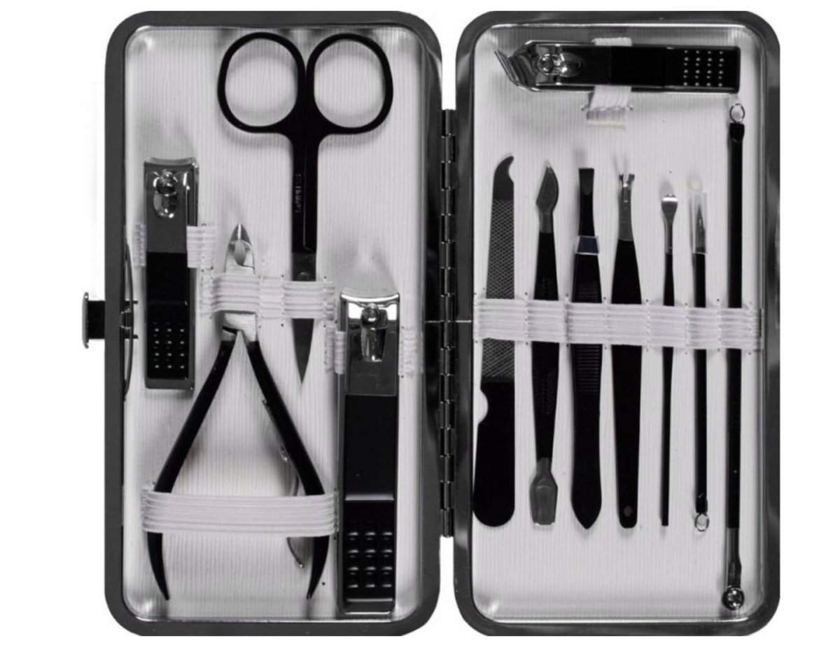 Top Choice Manicure & Pedicure Set - 12 Delig RVS