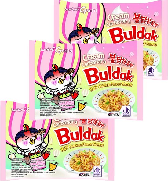 Samyang Buldak Carbonara Crémeuse 3 x 140 g