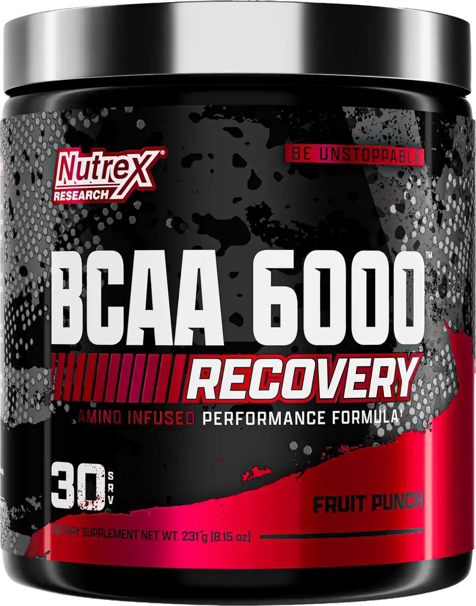 Nutrex Research BCAA 6000 (30 serv) Fruit Punch - Aminozuren - BCAA