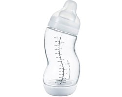 Difrax Babyfles Natural Glas - 310 ml - Wit - 1 Stuk - S-fles - Anti Koliek