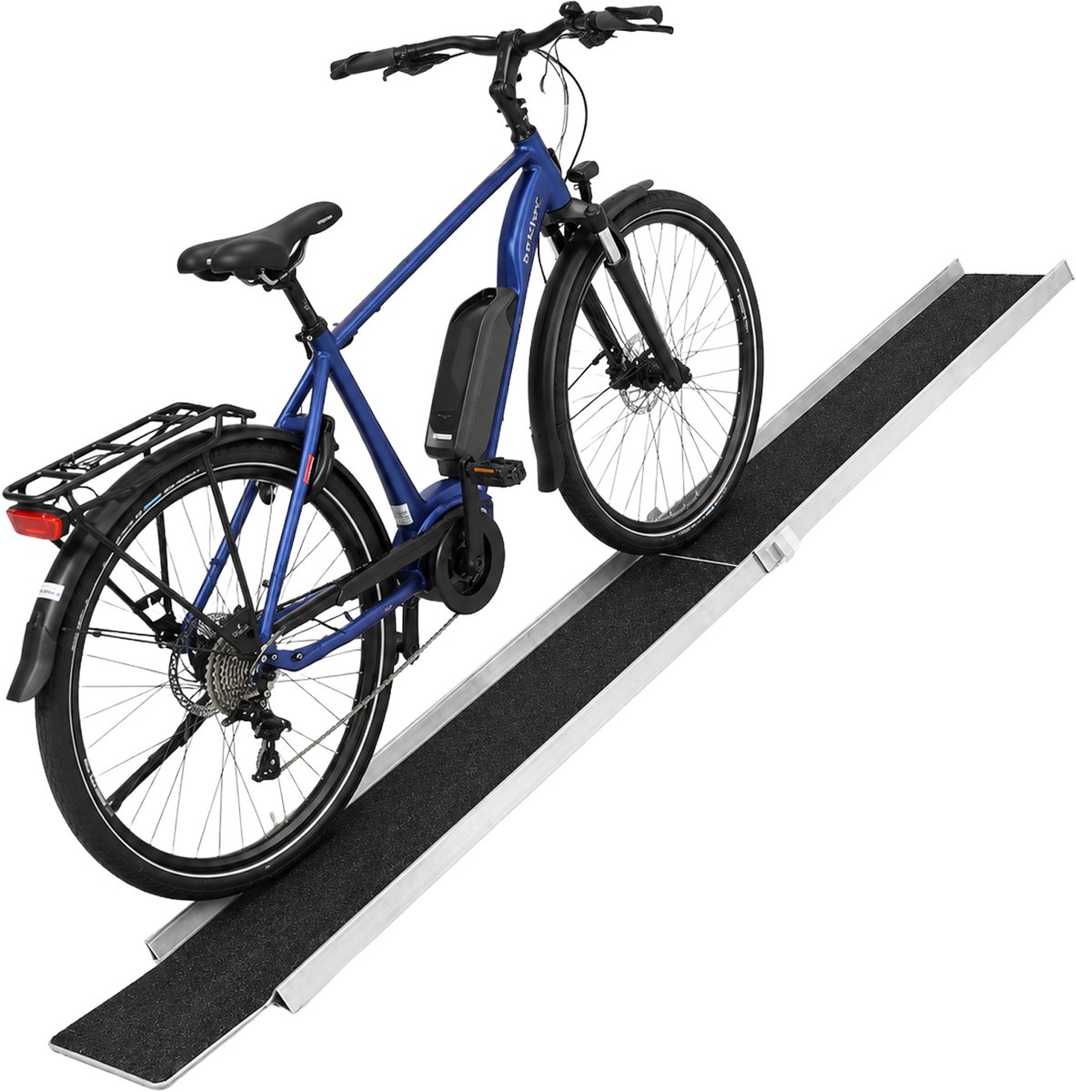 Antislip aluminium oprijplaat insteekbaar 150 - 270 cm verstelbaar 50kg trap oprijplaat e-bike bromfiets