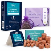 lluux - Complete set - Mottenval - Cederhout tegen motten - Lavendel geurzakje - kleding mottenvallen - kledingmottenval - Mottenballen Kledingkast - Mottenvanger - Motten vallen - Lavendel Geurzakjes voor kledingkast - lavendel gedroogd