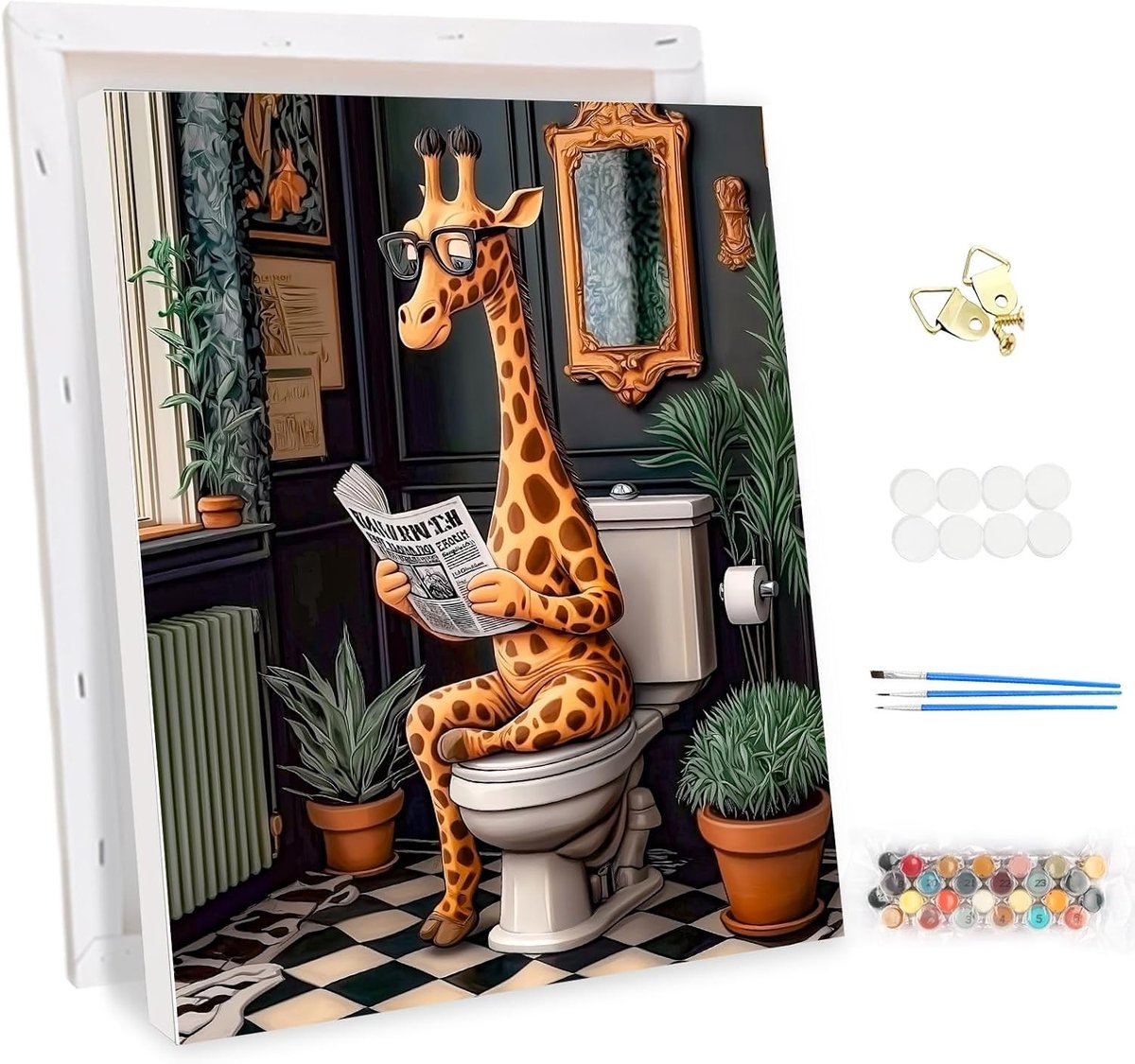 Doe-het-zelf Schilderen op Nummer - Linnen Canvas - Inclusief Schilderpenselen en Acrylverf - Geschikt voor Volwassenen en Beginners