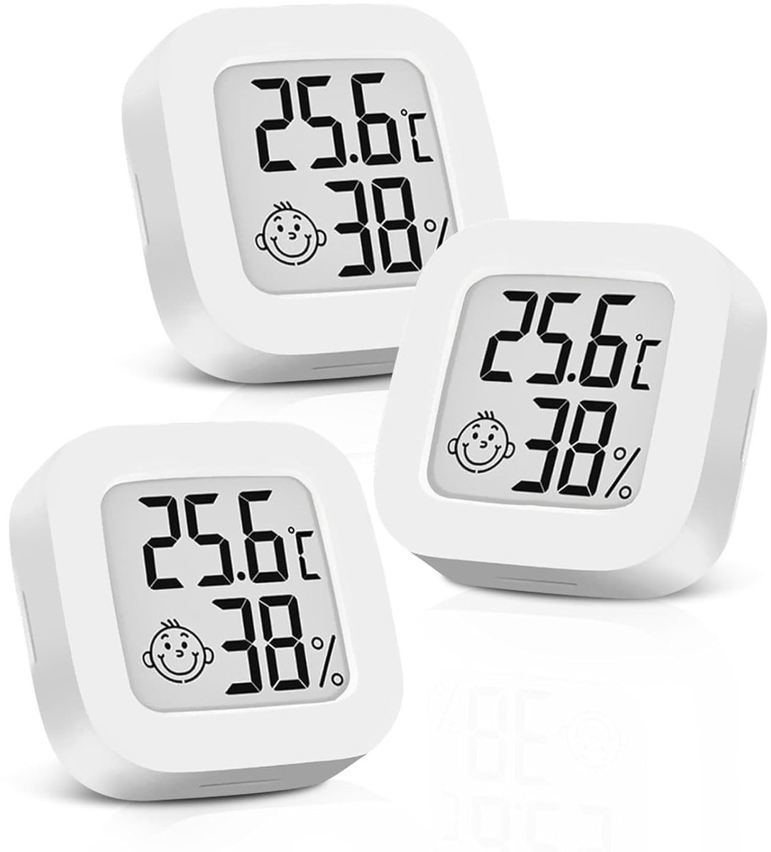 Mini Digitale Binnenkamerthermometer - LCD - Hoge Precisie - Comfortniveau-indicator - Voor Thuis en Kantoor