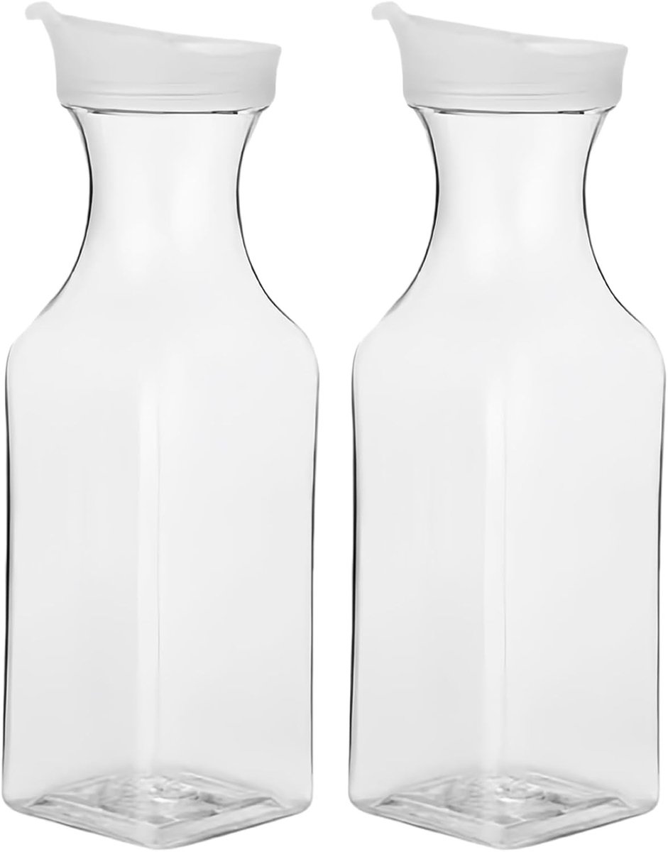 Airtight 1.5 L wasmiddel dispenser set van 2, opslagbox voor waspoeder en voedsel zoals sap, ideaal voor keuken en badkamer