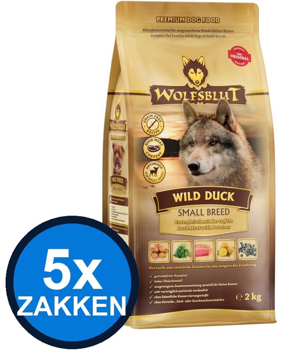 Wolfsblut Wolfsblut - Adult Wild Duck Small Breed - Hondenvoer Droogvoer - 2 kg