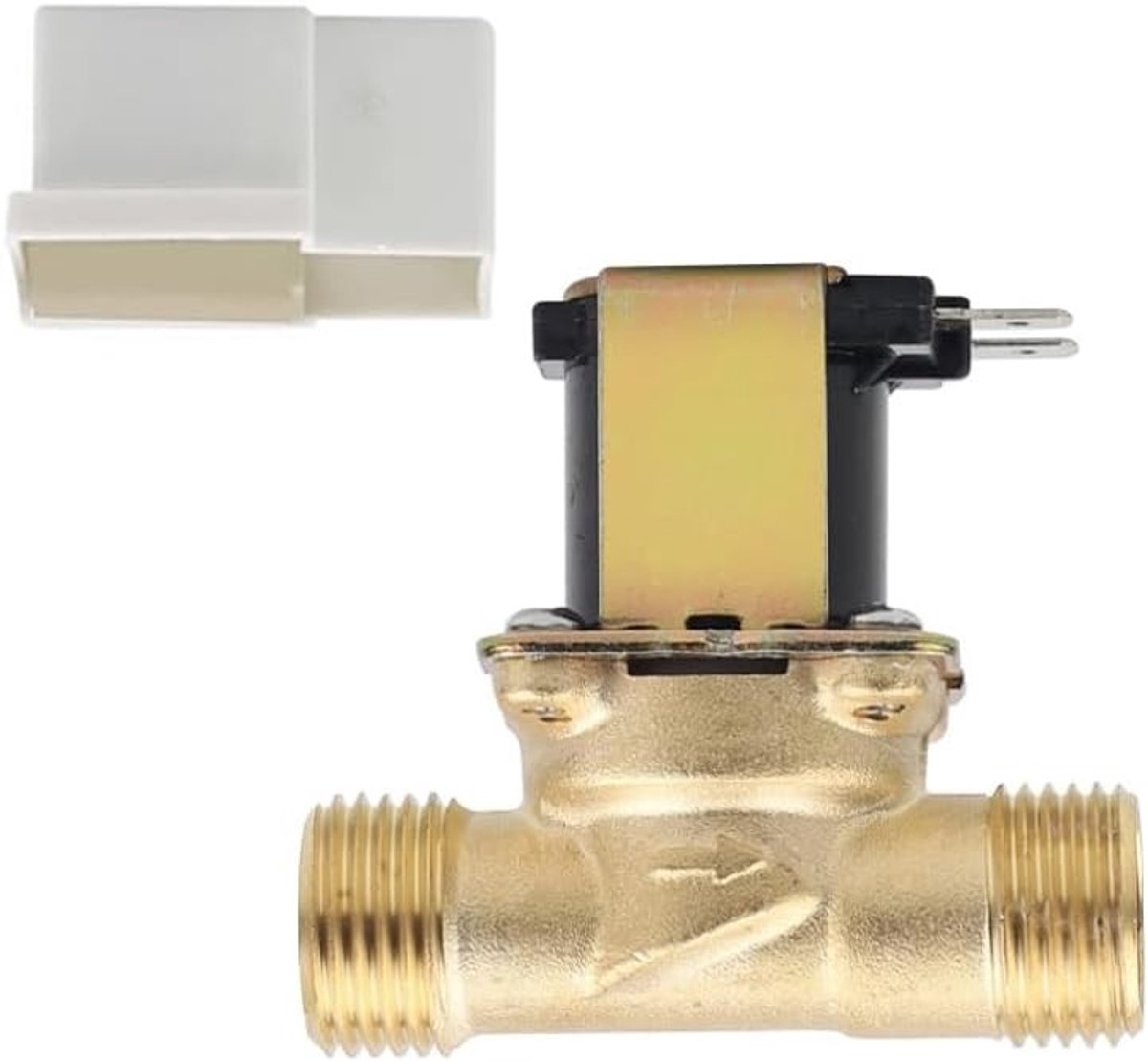 Elektrische Solenoïde Ventiel 1/2 Inch, AC 220V, Messing Waterinlaat, Normaal Gesloten, Voor Waterbeheersing en Irrigatie