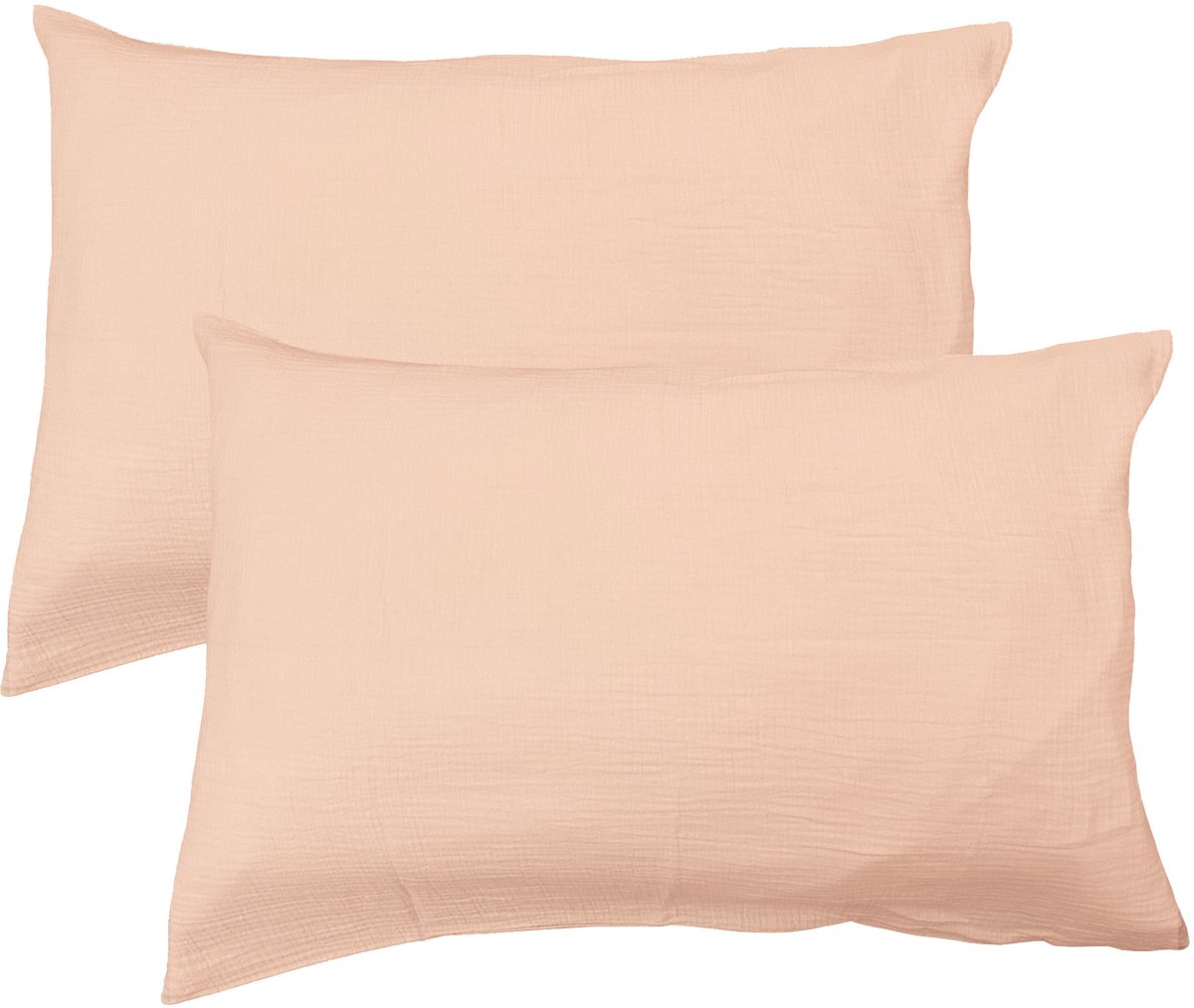 Matt & Rose Set Kussenslopen - Roze - (2x) 50 x 70 cm - Mousseline Katoen