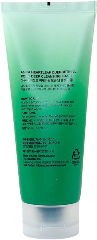 Anua Heartleaf Quercetinol Deep Cleansing Foam