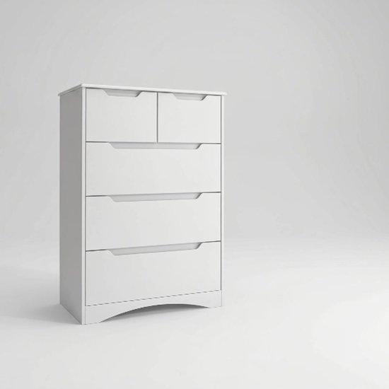 Bealife AP23 Armoire à tiroirs - Armoire de rangement pour chambre avec 5 compartiments spacieux - Noir
