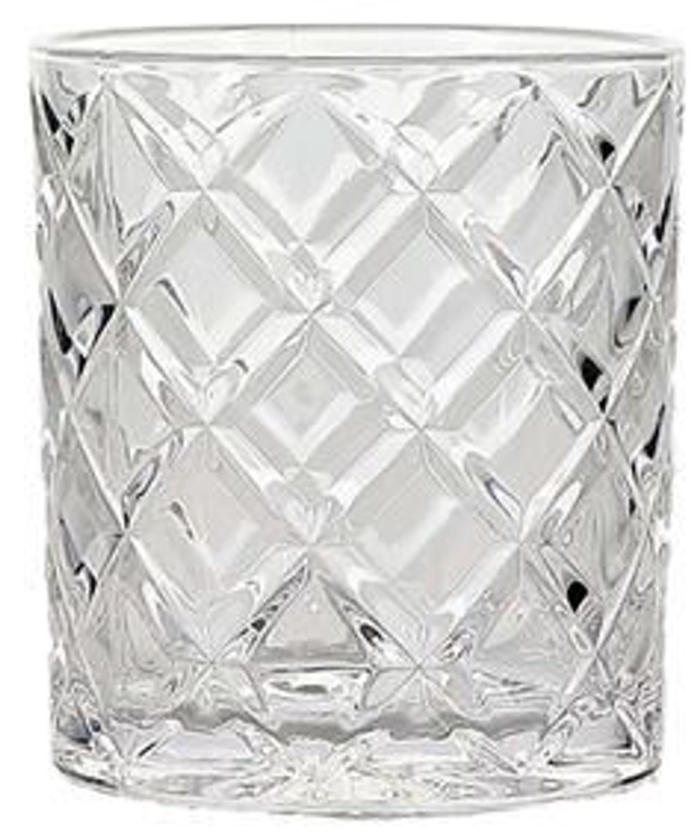 Glas 35cl damier Peacock - Set van 2