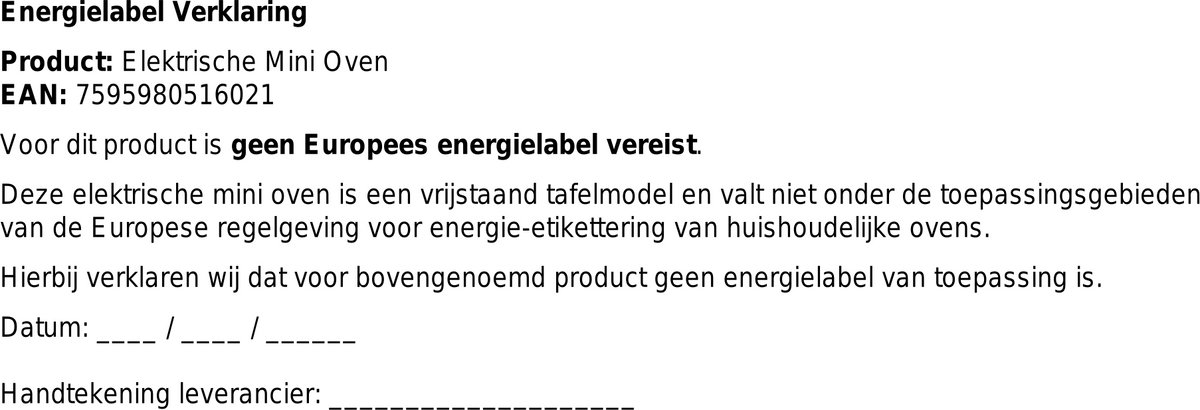 Multifunctionele elektrische oven - 48 Liter - 2000 Watt - – foto 2