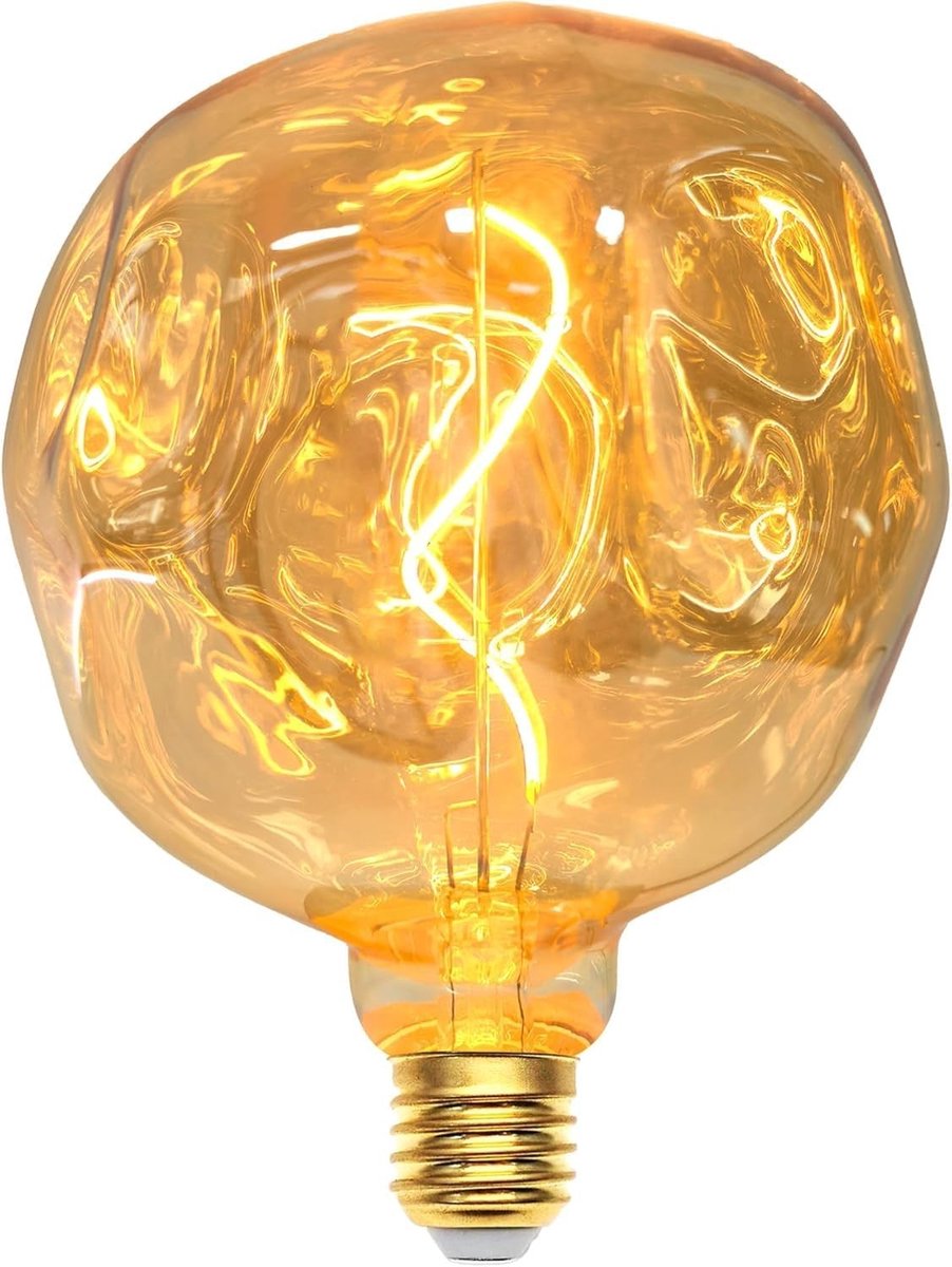 Vintage LED Lamp - Amberkleurig Glas - Dimbaar van 1% tot 100% - Eenvoudige installatie - Voor Huis, Café, Restaurant