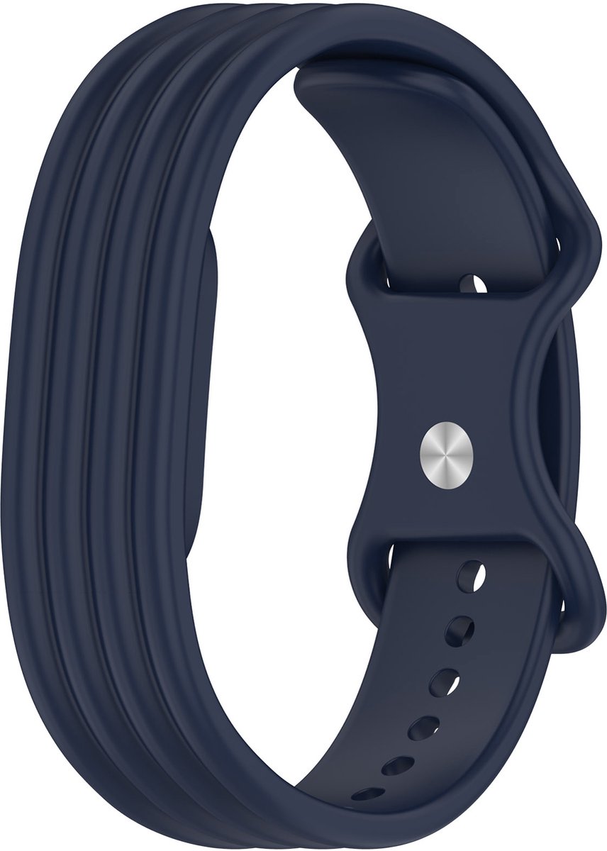 Strap-it Siliconen Bandje geschikt voor Fitbit Air - Donkerblauw