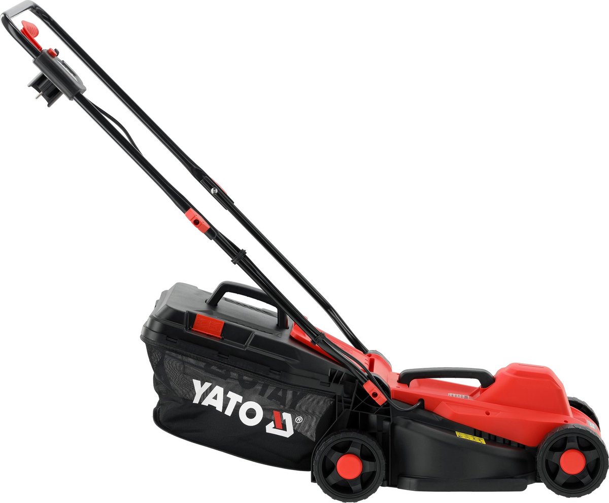 YATO YT-851990 Elektrische Grasmaaier – 1300W – Maaibreedte 33 cm – 30L Grasopvangbak – Lichtgewicht Cirkelmaaier voor Gazons tot 400 m² – foto 5