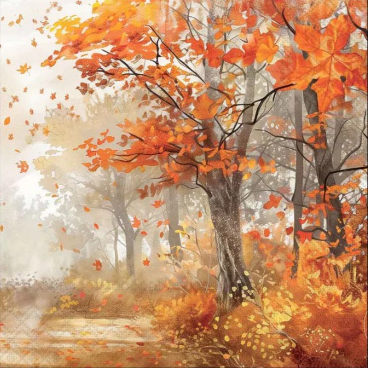 Ambiente Lunch Servetten - Autumn tree - 1 pakje = 20 servetten - Boom - Herfst - Tafeldecoratie - Decoupage - Aardigheidje - Bedankje - Geschenkenlaantje