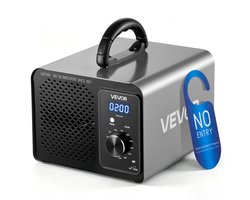 VEVOR Ozongenerator 36000 Mg/U, Industrieel Ozonapparaat met 15 Seconden Startvertraging, 120 Minuten Timer en Draaiknop, Ozonator voor Max. 300 M², Ozonluchtreiniger voor Het Verwijderen Van Geuren in Auto's, Hotels en Appartementen