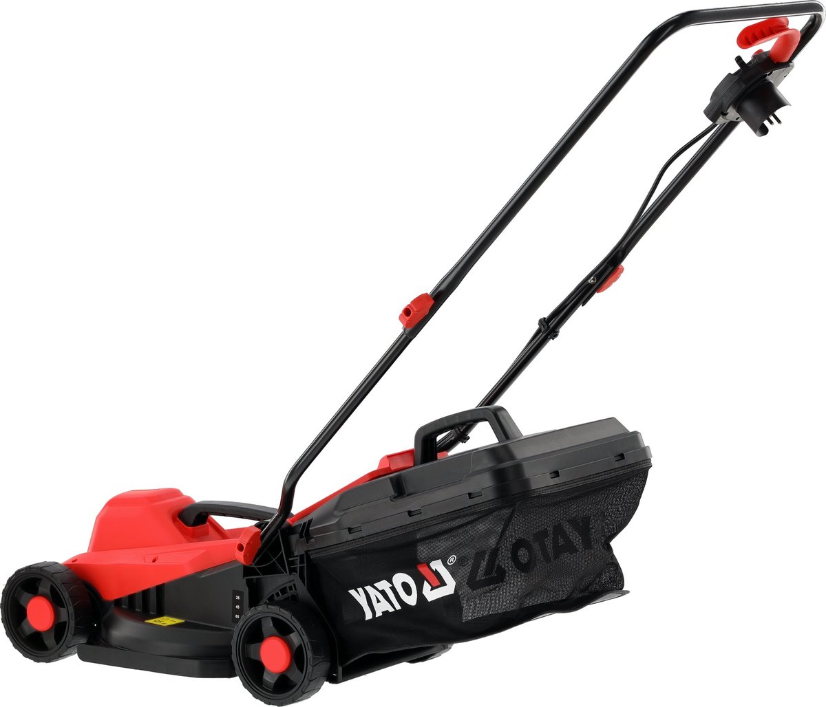 YATO YT-851990 Elektrische Grasmaaier – 1300W – Maaibreedte 33 cm – 30L Grasopvangbak – Lichtgewicht Cirkelmaaier voor Gazons tot 400 m² – foto 2