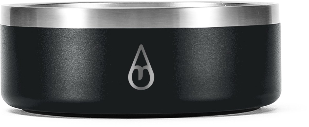 Motivai RVS Voerbak Hond & Kat – 32 oz – Dubbelwandig 18/8 Roestvrij Staal – Antislip – Voedselveilig – Zwart