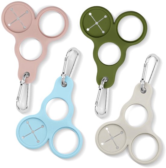 Flessenhouder - Siliconen Fles Houder - 4 stuks - Flessenhouders Set - Met D-ringhaak - siliconen haakclip - Fleshouder - Handdoekhaak - met Ophangclip- Sleutelhanger en Handdoeklus - Geschikt voor 2 Flessen - Ideaal voor Outdoor- Kamperen- Wandelen — afbeelding 5