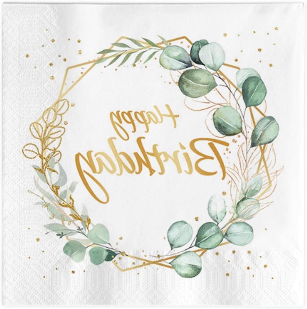 40 Stuks Servetten voor Verjaardagsfeest, Eucalyptus Themed, Tafeldecoratie voor Feesten en Dinners, Papieren Servetten voor Feestjes