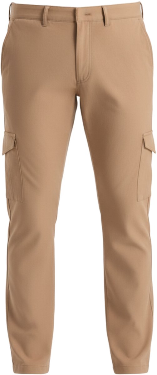 OMBRE Broek - regular fit - viscose - rits Koffie S