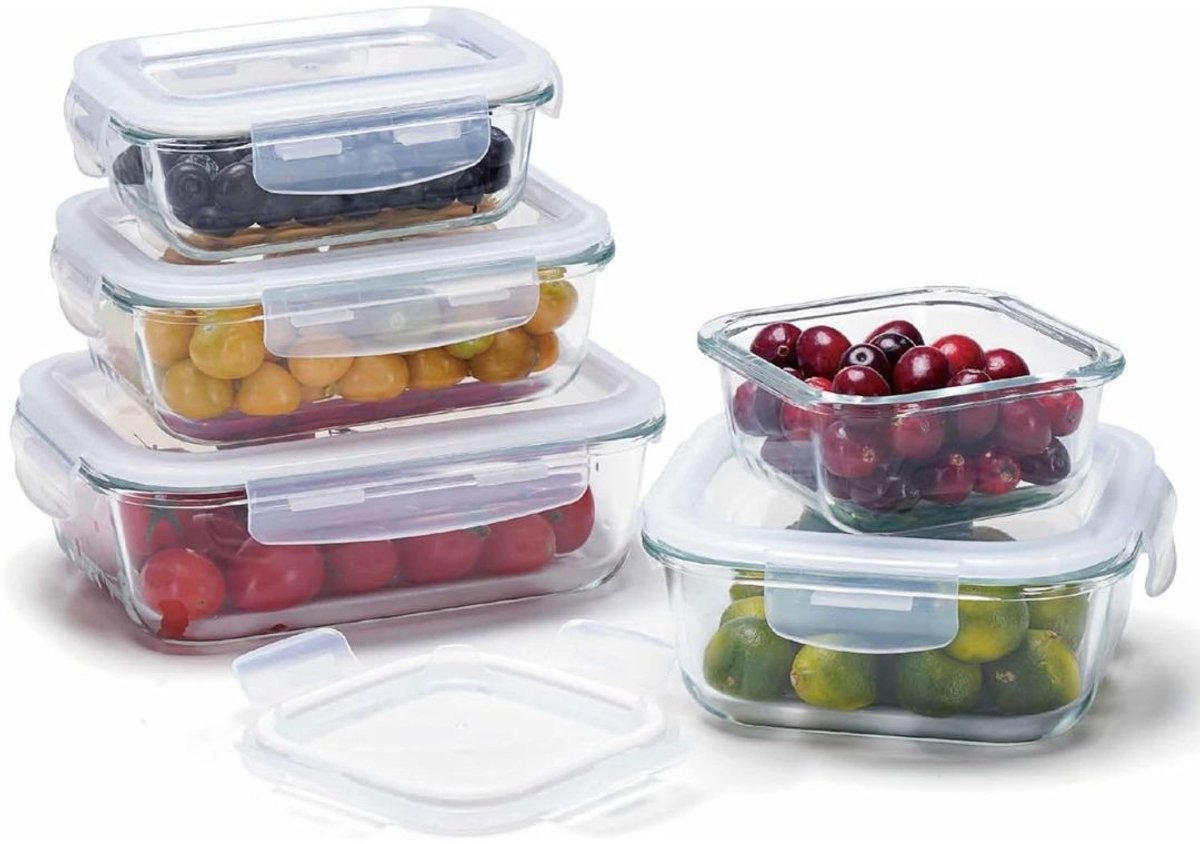 DnA® Diepvriesbakjes - Vershoudbakjes - Magnetron Bakjes Met Deksel - Transparant - 10cm x 10cm x 40cm