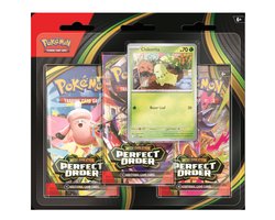 Pokémon Kaarten - Mega Evolution - Perfect Order - 3 Booster Packs - 30 Kaarten Totaal + 1 Foil Promo Kaart van Chikorita - TCG - Pokemon Box - Pokemon Cards - Pokemon Speelgoed - Pack
