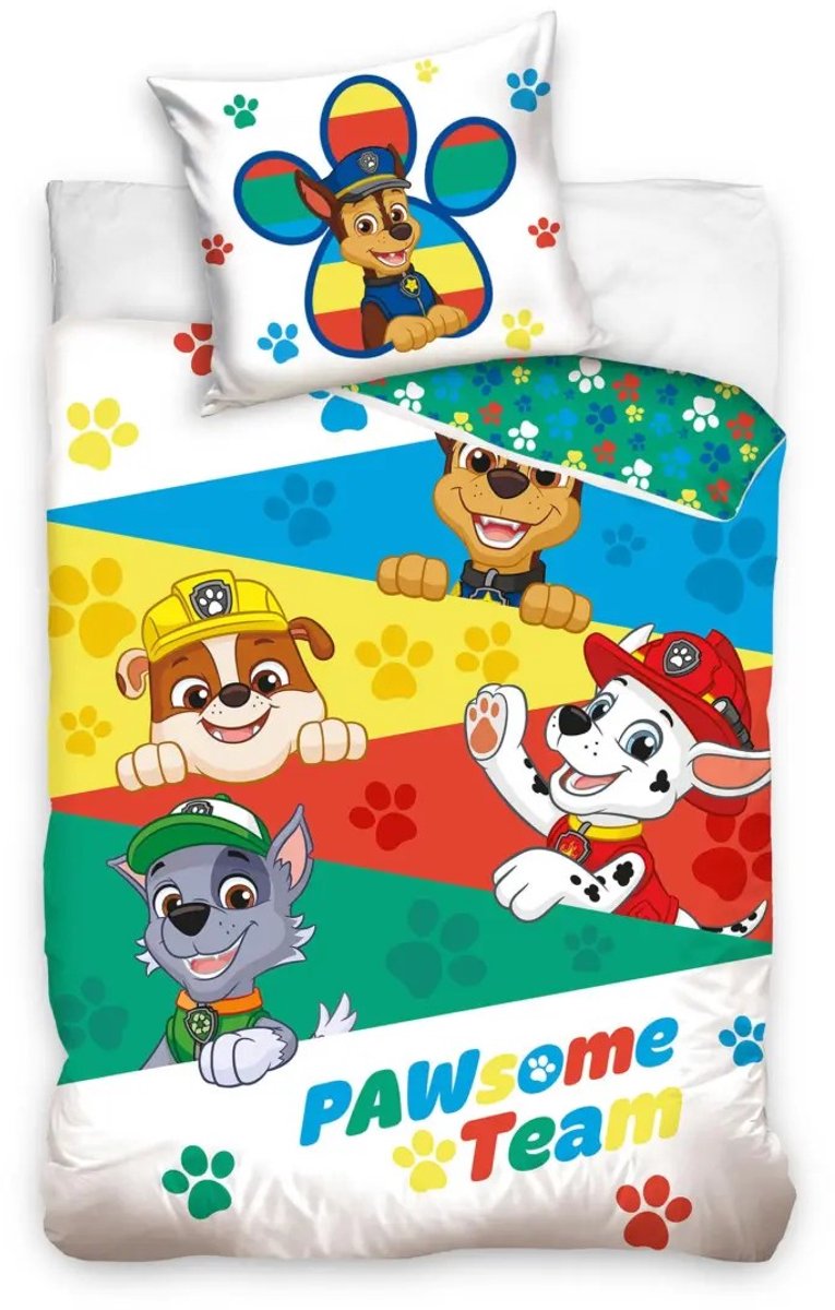 Paw Patrol peuterdekbedovertrek Happy - 100 x 135 cm