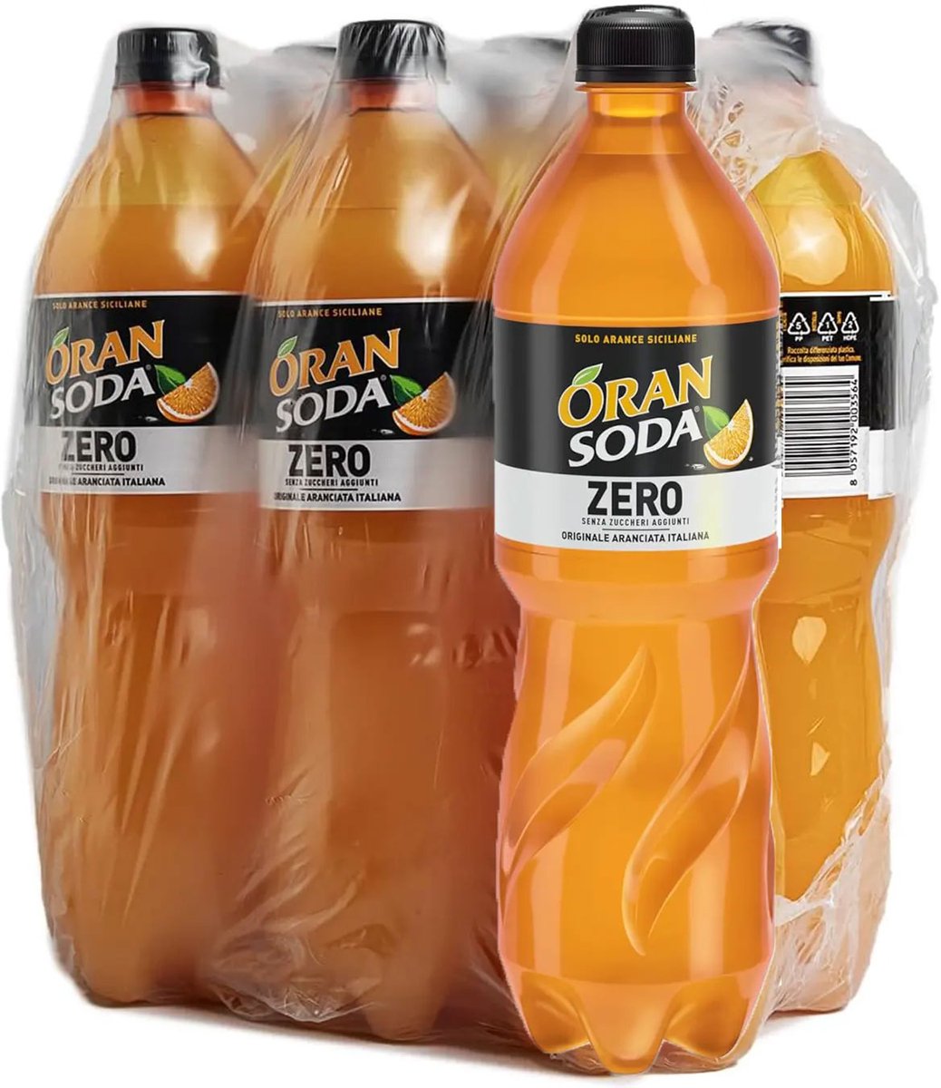 OranSoda ZERO L'Originale 1L - Oran Soda zonder suiker - Frisdrank - 6 x 1 ltr.