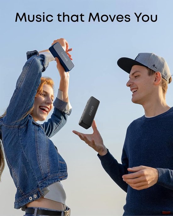 Soundcore 2 Bluetooth-luidspreker by Anker - Fantastisch geluid - Enorme bas met dubbele basdrivers - 24-uurs accu - Verbeterde IPX7 waterbescherming - Draadloze luidspreker voor iPhone en Samsung - Zwart van Soundcore — afbeelding 3