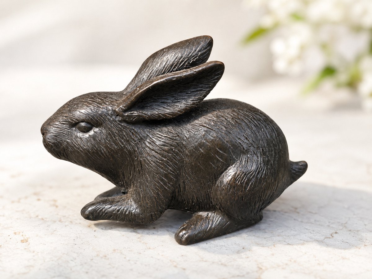 Memories Rouwcollectie - Urn - Mini-urn - Konijn in brons