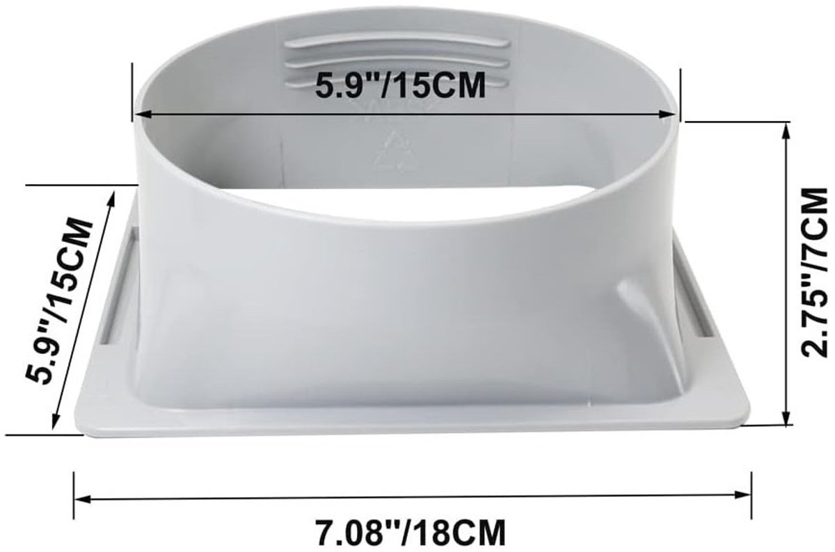 5,9 inch draagbare airconditioner uitlaatslangconnector thumbnail 6