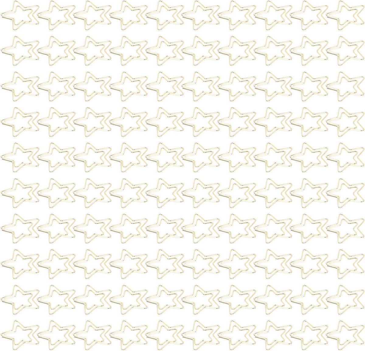 Set van 100 Gouden Paperclips voor School en Kantoor, Ideaal voor Documenten Organiseren en Zakelijk Gebruik