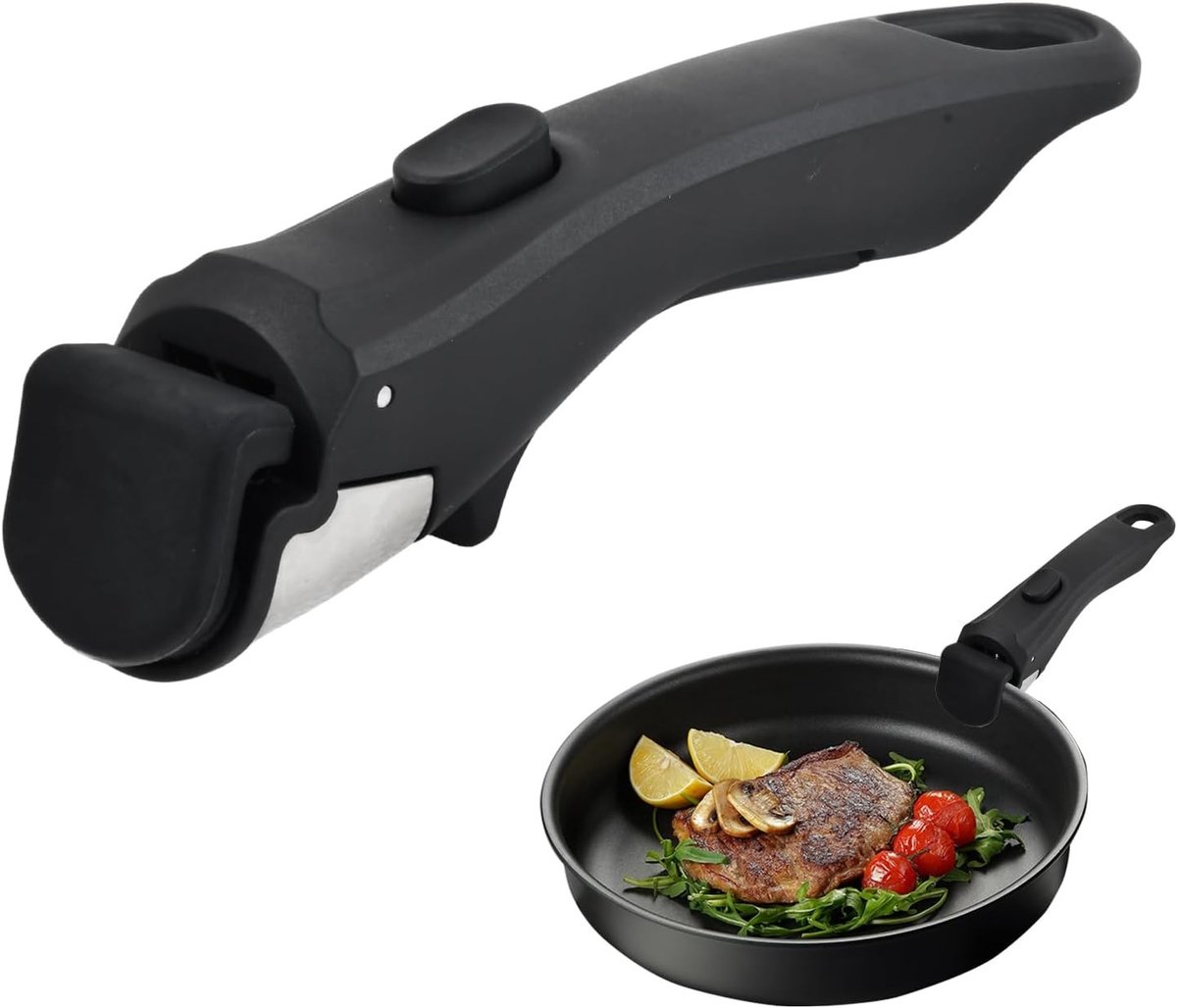 Veilige handgreep tegen verbranding, 19 cm, geschikt voor pannen, wokken en kookpotten, maximaal 5 kg