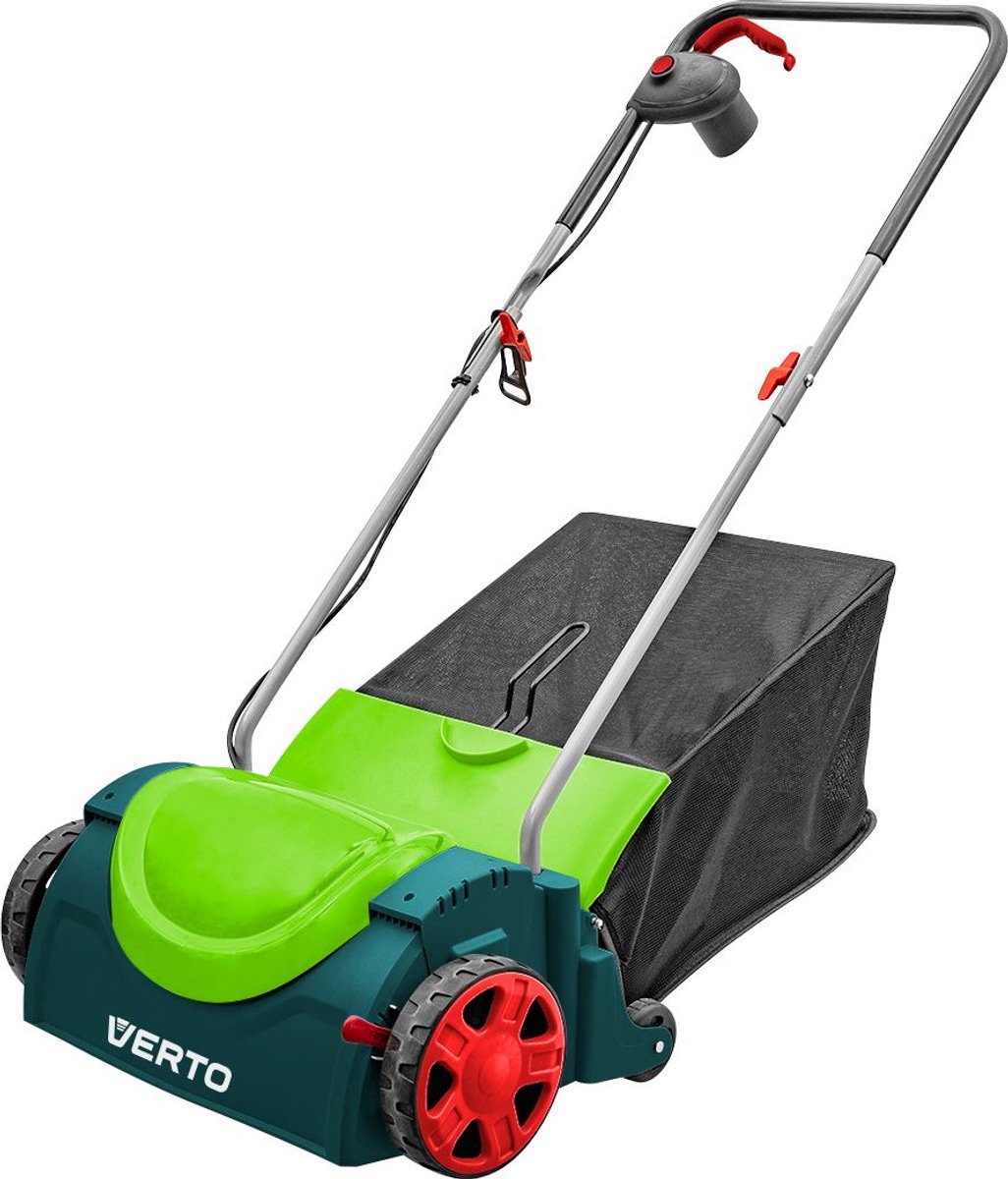 Verticuteer Machine 1400w 48L Opvangbak, Werk Wijdte 380mm, Hoogte instelbaar 3-12mm, 7 Messen