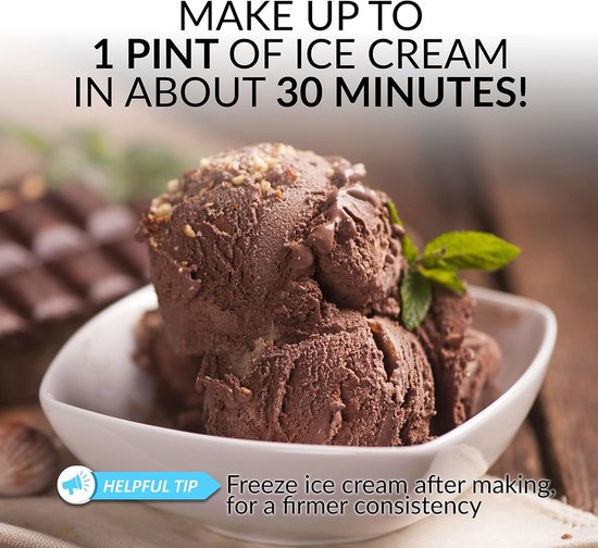 KZQ Elektrische ijsmachine 1-pint capaciteit voor yoghurt gelato en sorbet - Geen zout of ijs nodig - Modern ontwerp met ingrediëntopening - Roze van kzq — afbeelding 5