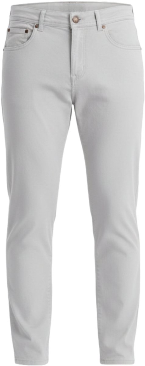 OMBRE Broek - slim fit - katoen - rits Grijs XL