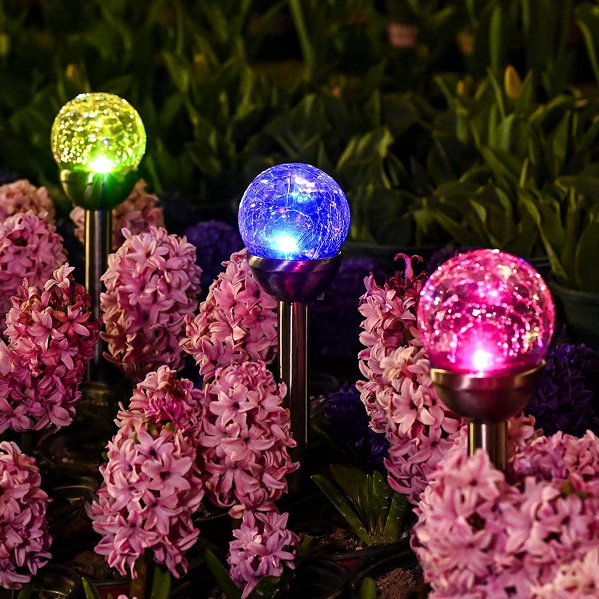 Tuinlamp op zonne-energie - Glazen bol - Kleurverandering - Waterdicht - Voor Buiten