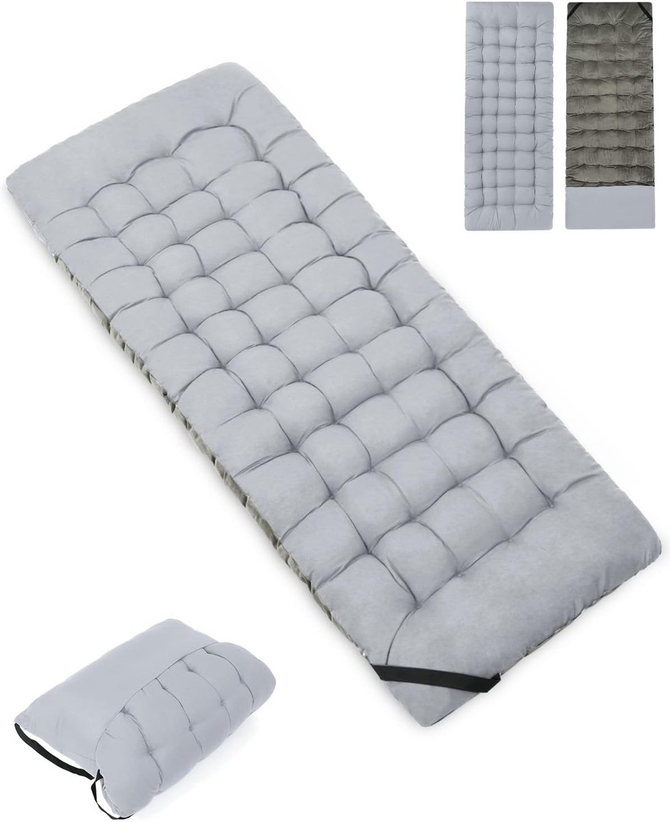 Veldbed - Katoen - Comfortabele Vulling - Dubbelzijdige Constructie - Voor Camping en Tuin
