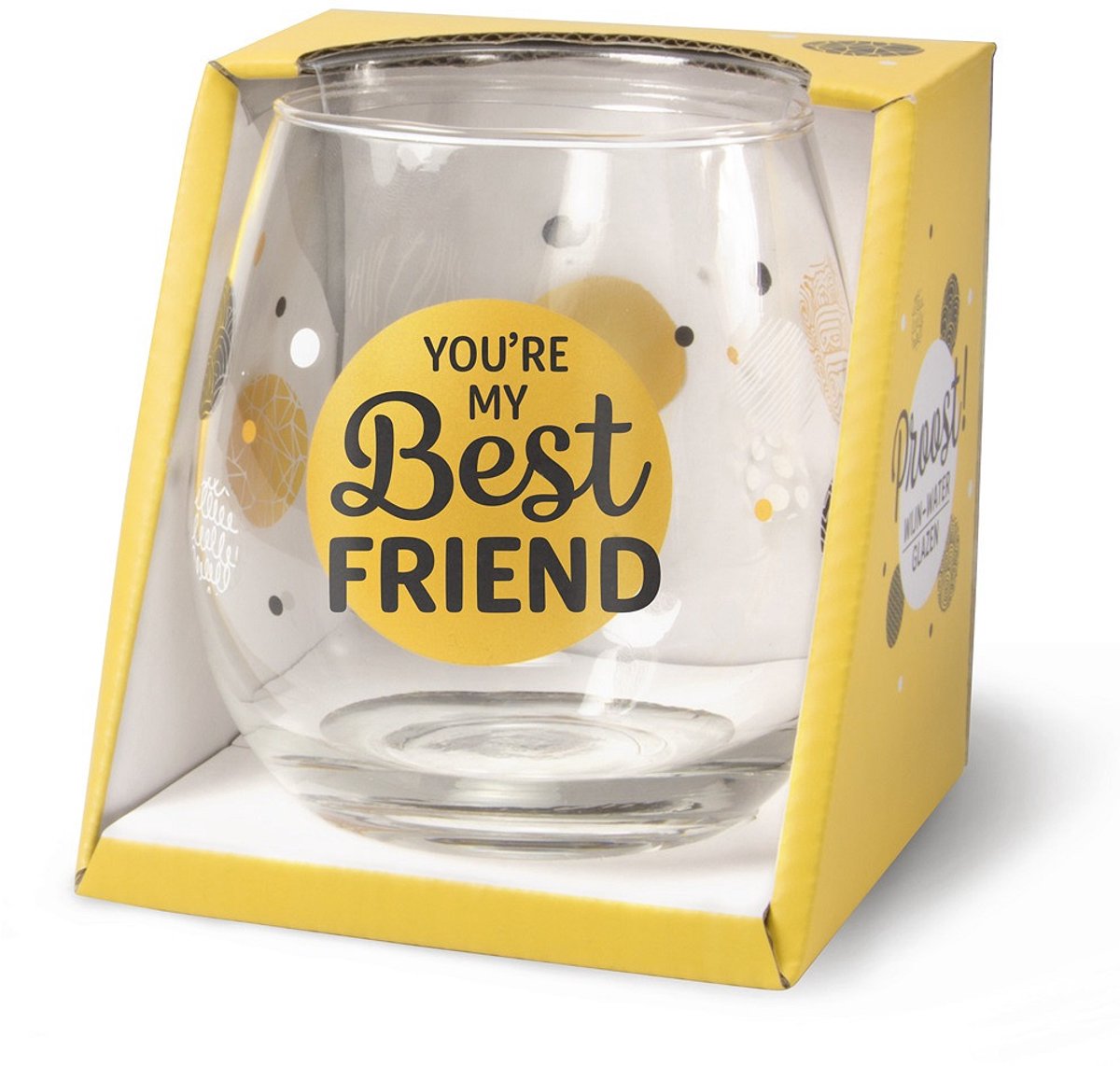 Wijn -Waterglas Best Friend Proost!