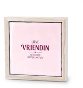 L'amour encadré - Chère amie - carreau avec citation - cadeau pour une amie - amitié - cadeau pour elle - juste comme ça