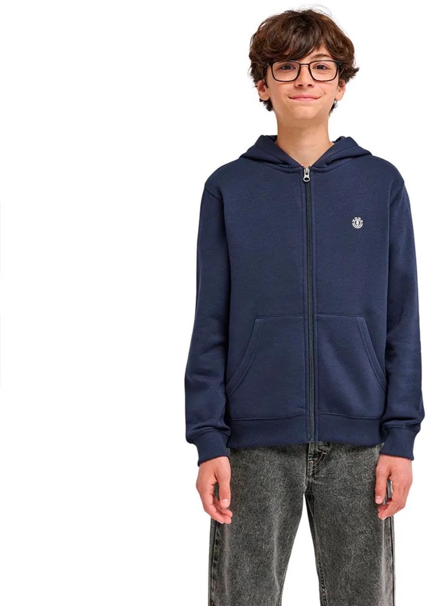 Element Icon Embroidery Sweatshirt Met Rits 14 Years Jongen Marineblauw